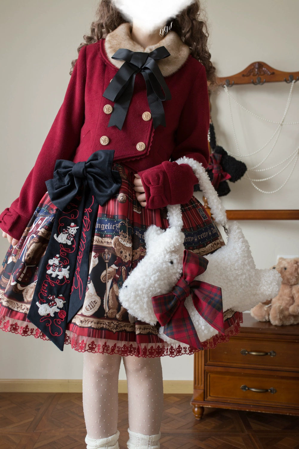 LeMiroir - Winter Solstice - Elegant Lolita Winter Short Coat & SK 44069:794256