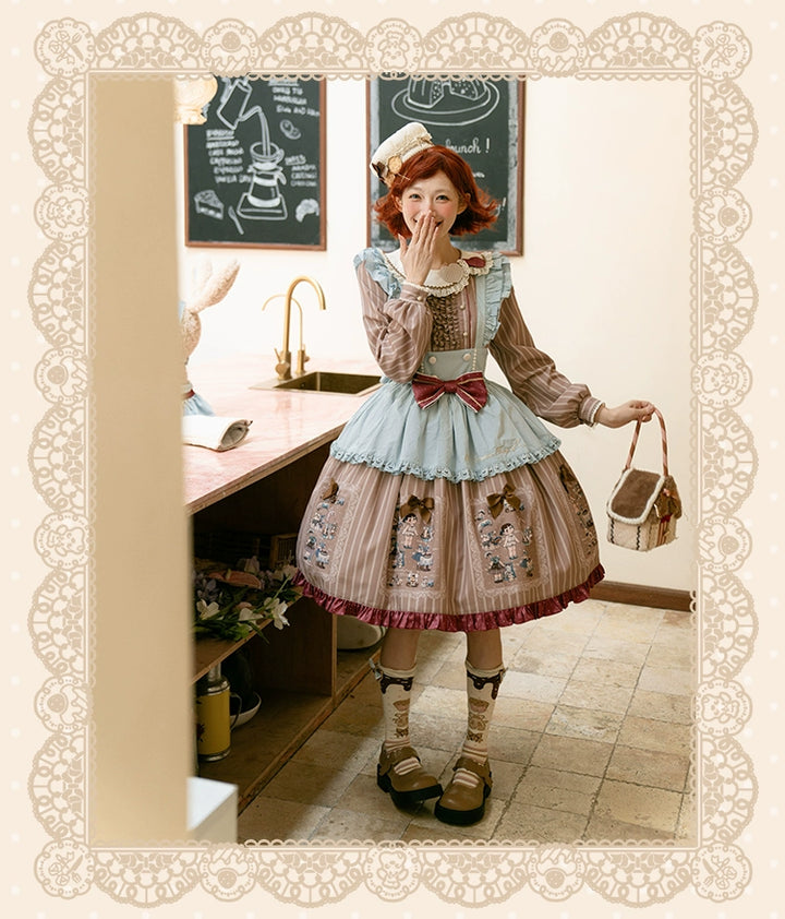 Summer Fairy~IP Collab Kawaii Lolita OP Dress Printed Pattern JSK 40554:667466