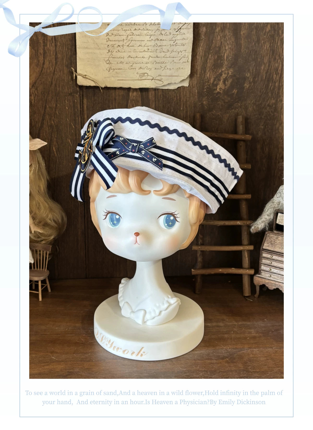 Little Sea Breeze - Summer Sailor Lolita OP Dress with Detachable Bow (White / L M S XL) 45712:859190