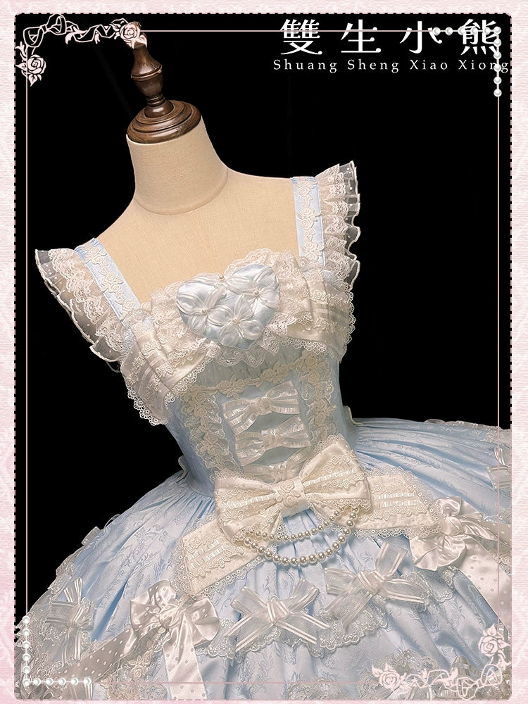 Shuang Sheng Xiao Xiong - Heart of Love - Sweet Lolita Wedding JSK, Bow Details 44306:803140