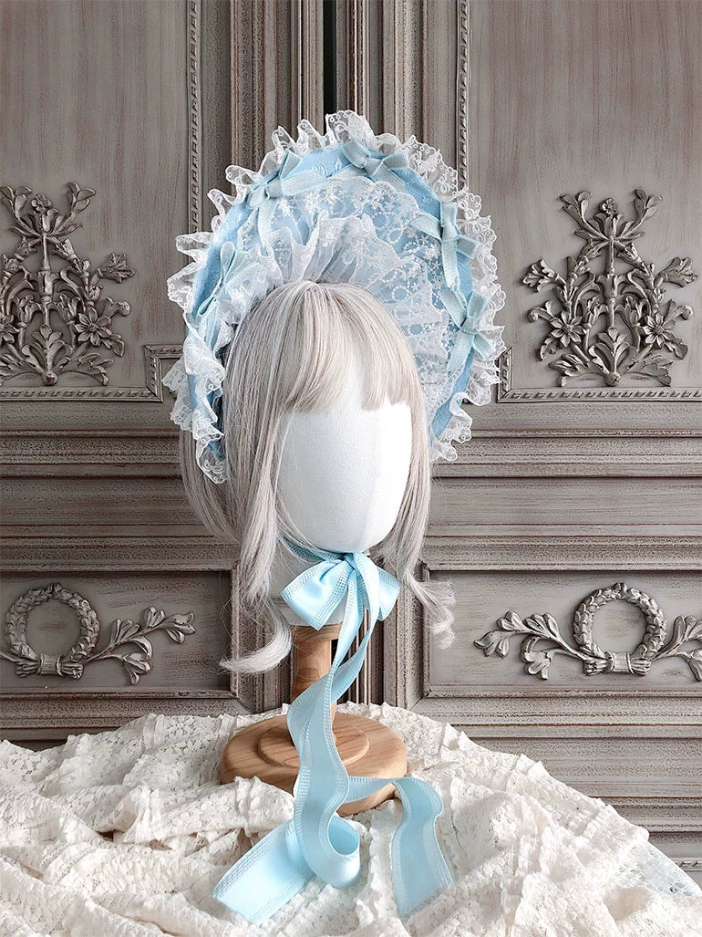 Maid~Sweet Lolita Bonnet Multi-layer Lace BNT   