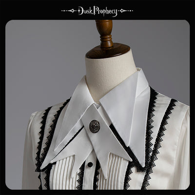 DuskProphecy~Coccyx~Elegant Lolita Accessory Double-layered Tie white  