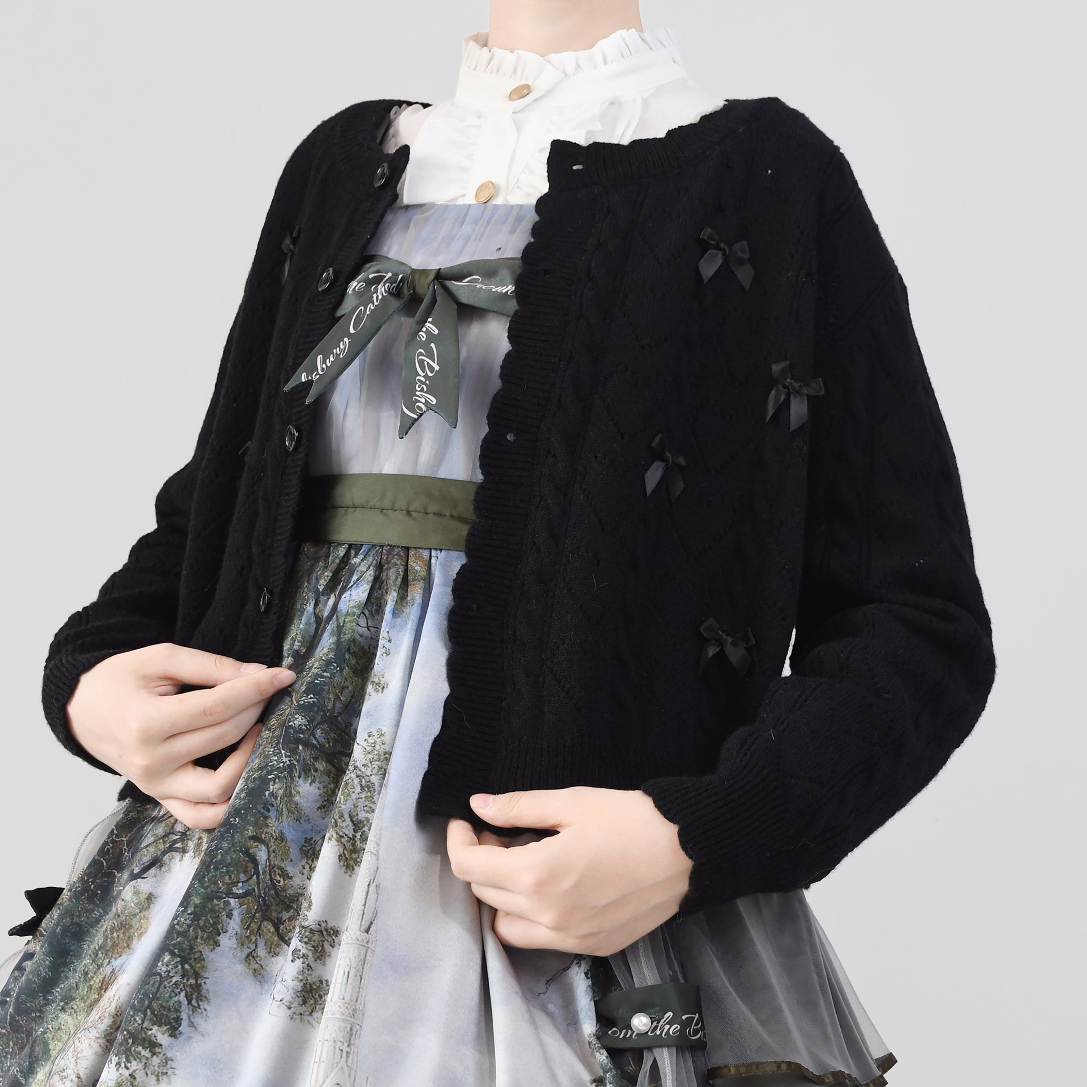 MIST - Hollow Out Long Sleeve Lolita Cardigan Multicolors