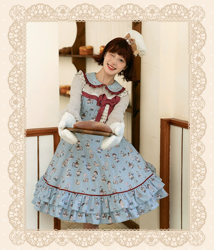 Summer Fairy~IP Collab Kawaii Lolita OP Dress Printed Pattern JSK 40554:667510