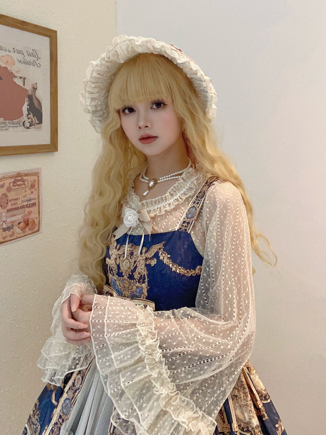 Magic Tea Party~Flower~Classic Lolita Tulle Cardigan with Princess-Sleeves