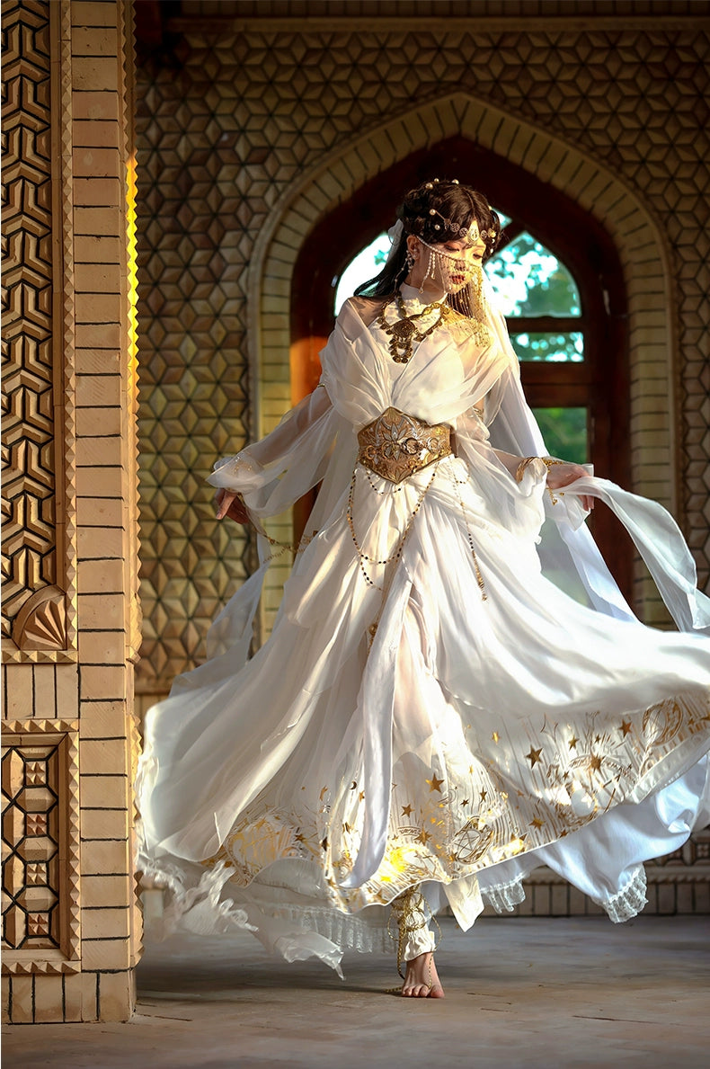 (BFM)Signorina~Divine Bride~Wedding Lolita JSK Dress Greek Style Halter Neckline Dress XS White 