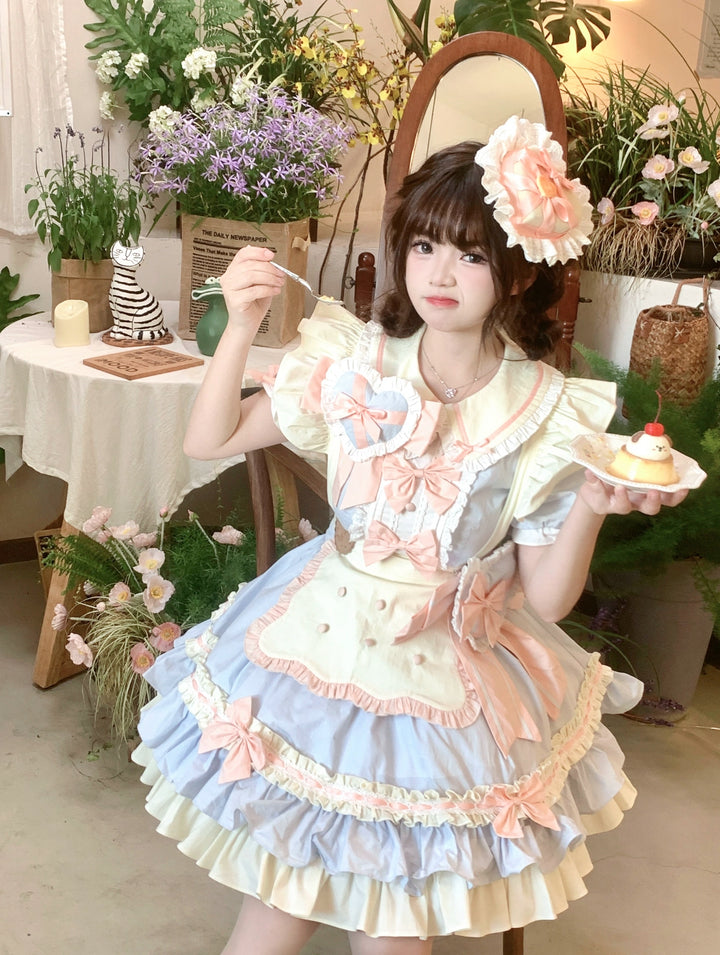 Platycodon House~Mini Cookies Mint Chocolate~Sweet Lolita OP Maid Lolita Dress   