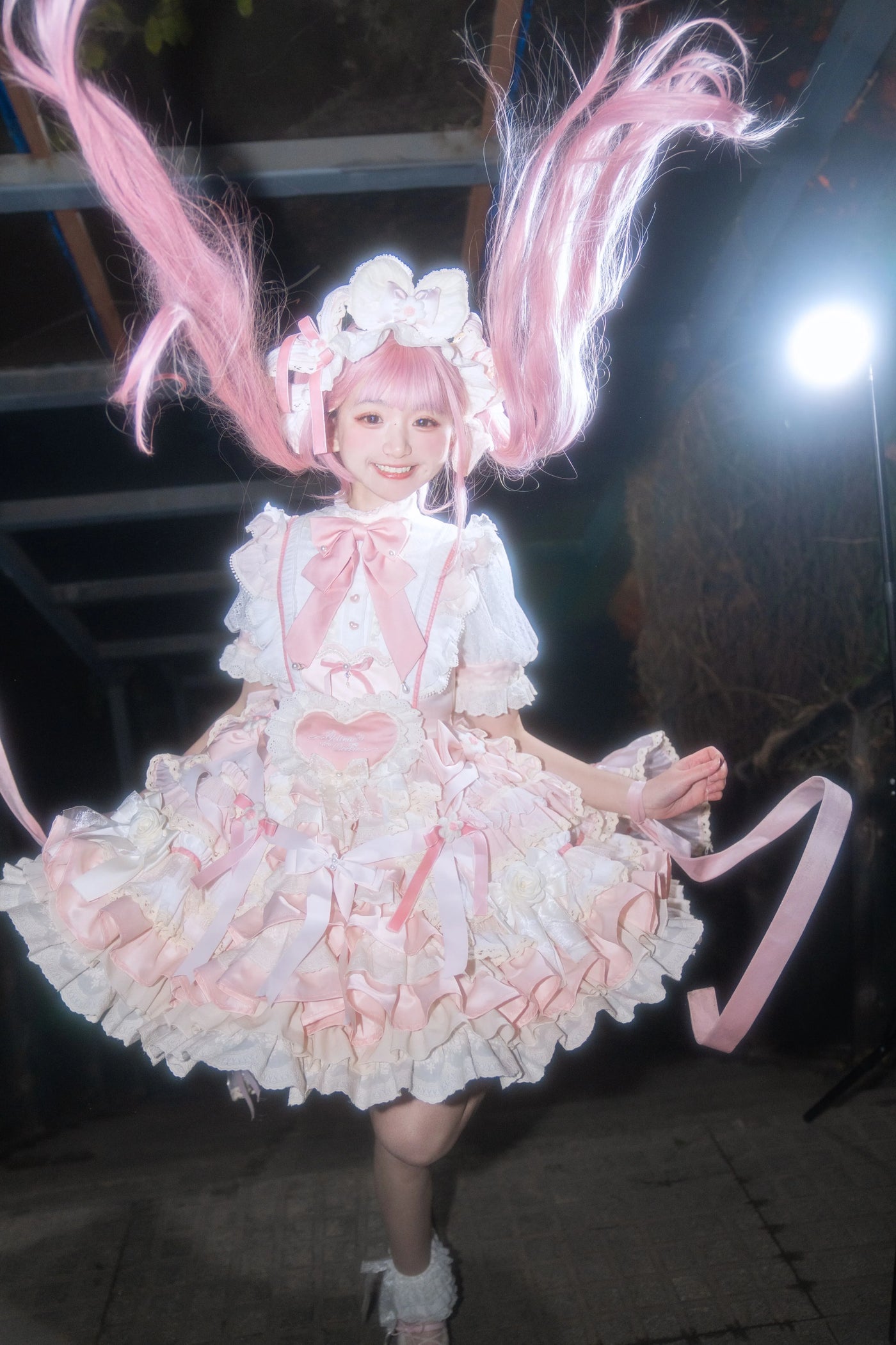 FelinaeCookieLolita~Cupid~Sweet Lolita OP Dress Set Pink Lolita Dress   