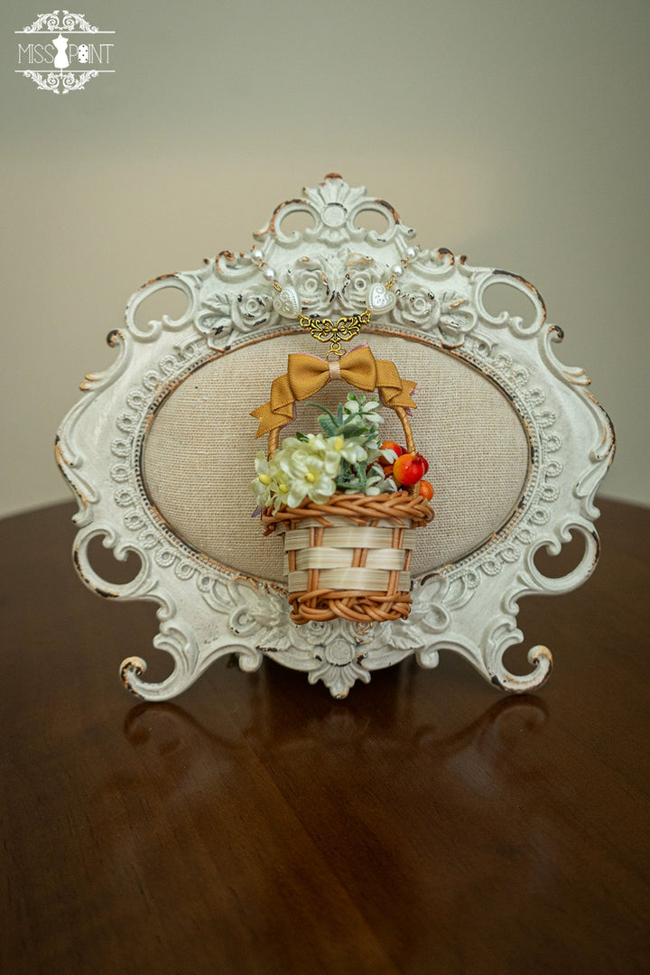 (Buyforme)Miss Point~ Forest Lolita Small Straw Hat Clip KC Accessory