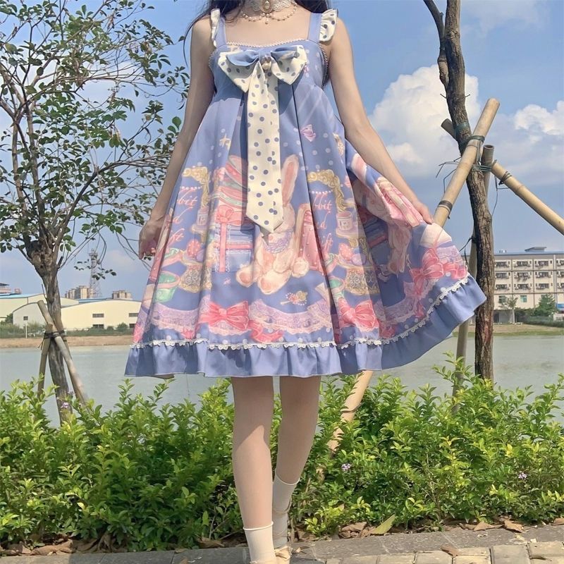 Miss Tao~Socialite Party~Sweet Lolita Tea Party Summer JSK Dress blue JSK S 