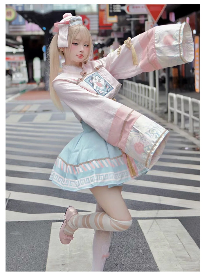 (Buyforme)Sakurahime~Hundred Demon Parade Nine-Tailed Fox Kimono JSK Set   