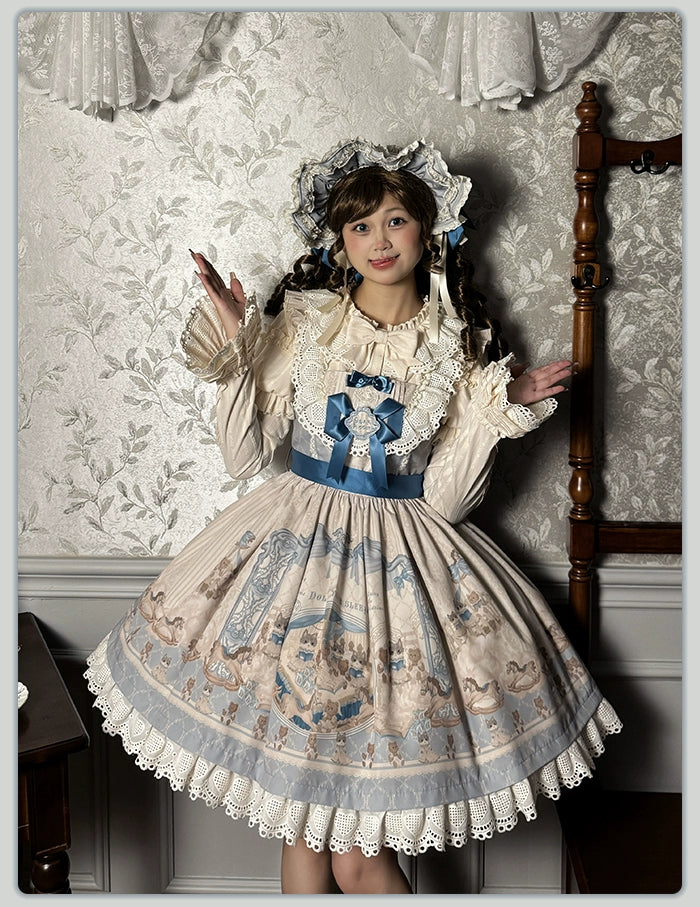 Alice Girl~Sea Salt Fairytale~Sweet Lolita Headdress Built-in Wire BNT and Bow KC 40676:672976