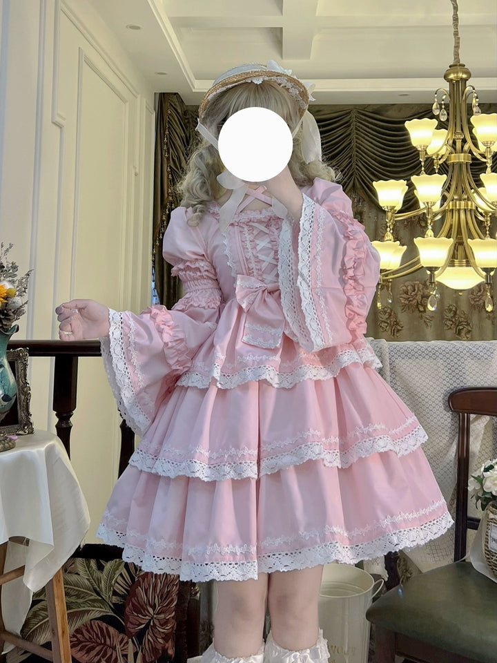 Sugar Girl~Sweet Lolita OP Dress Detachable Sleeves   