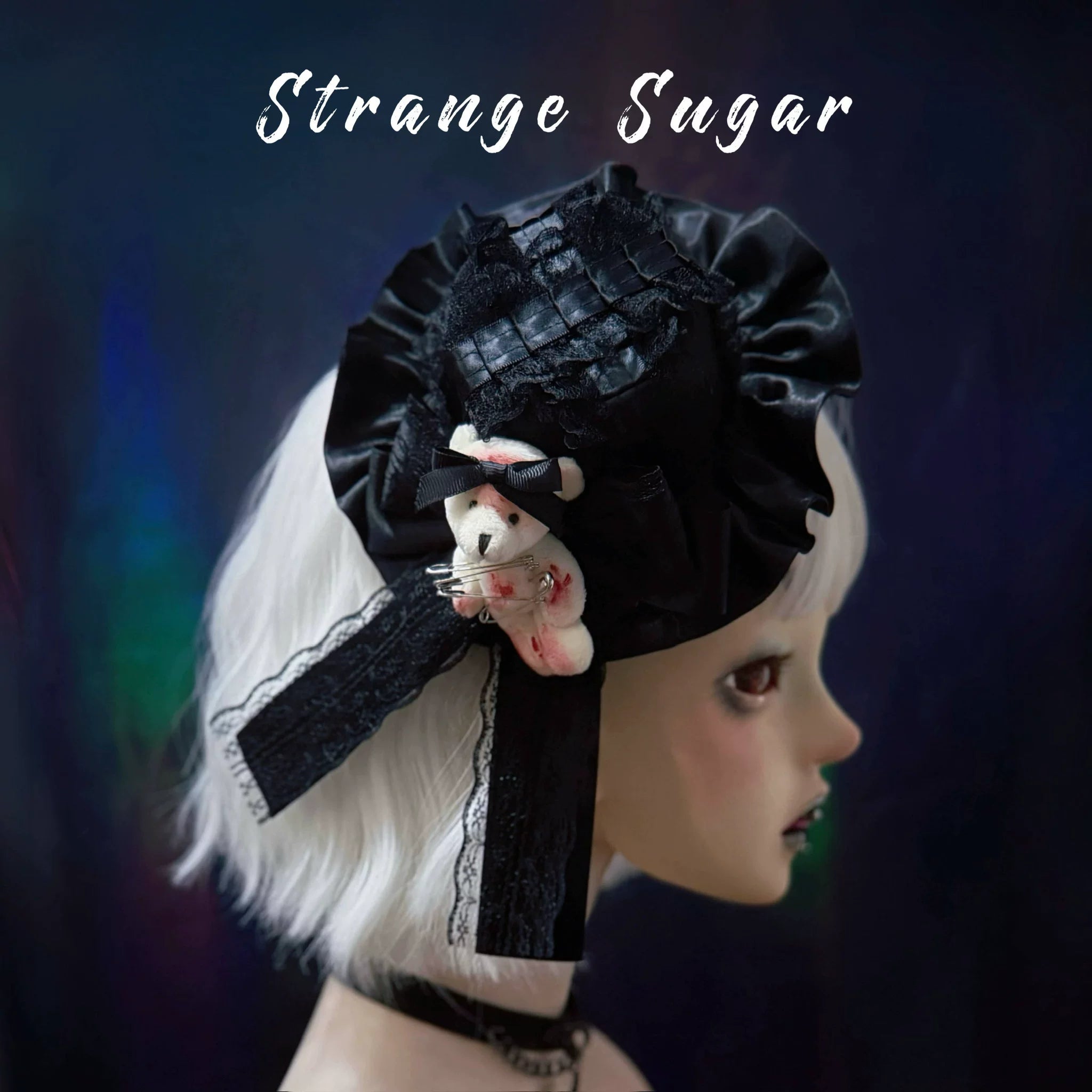 Halloween Gothic Lolita Headdress, Eyeball & Skeleton Accent 7