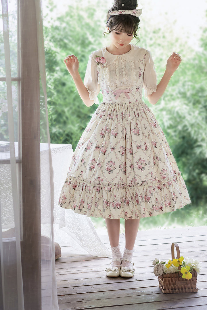 (Buyforme)Miss Point~Happy Summer Elegant Lolita Floral Jumper Skirt   