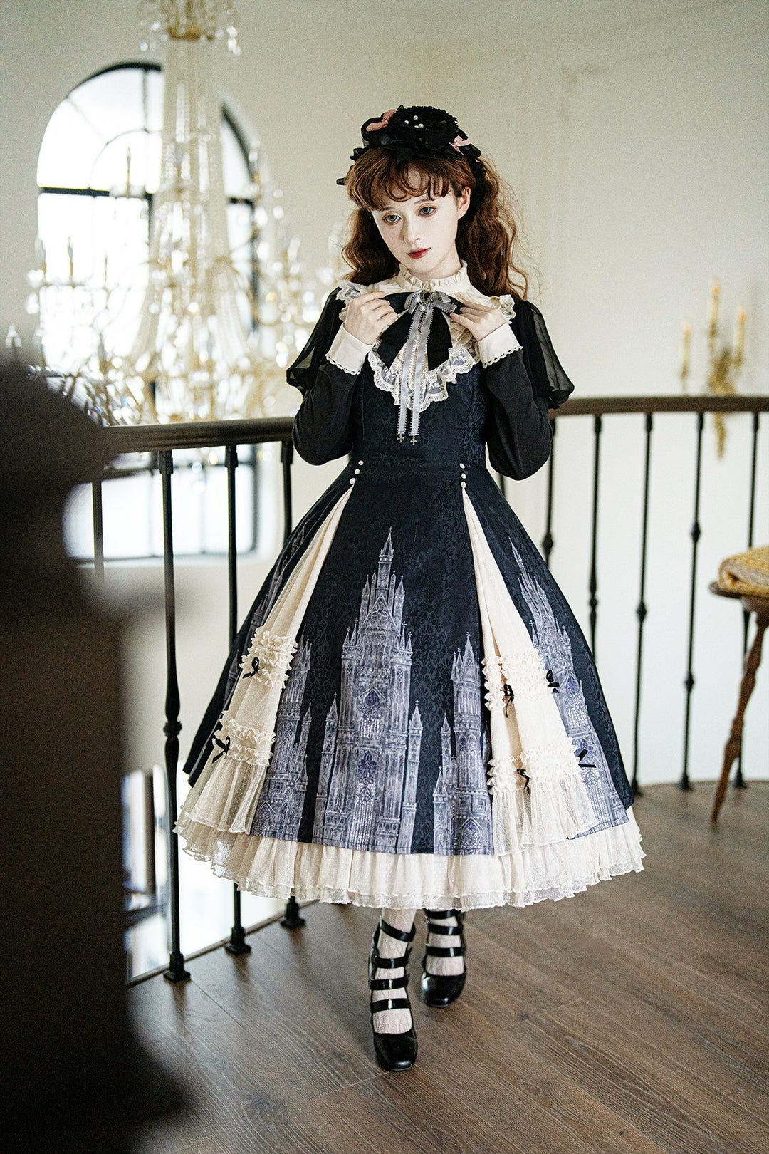 Letters from Unknown Star~Church Bell~Elegant Lolita OP Dress Long Sleeve Spring Autumn   