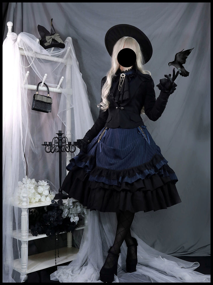 Miss Point~Perintz Manor~Gothic Lolita OP Long Sleeve Retro Lolita Dress   