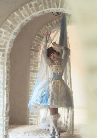 Dream Doll Lolita~Sweet Lolita JSK Dress Gradient Ballet Dress   