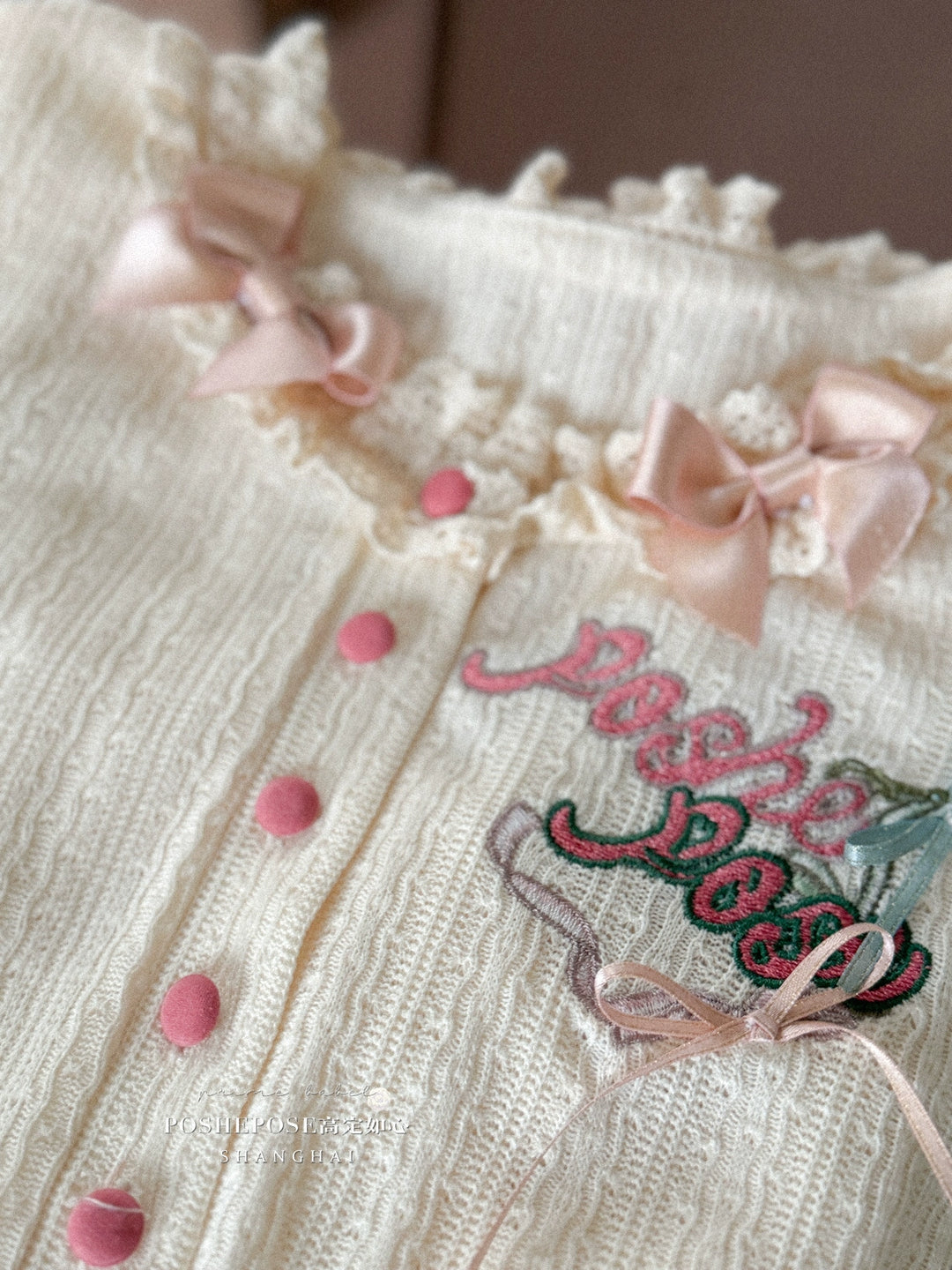 POSHEPOSE~Wish and Girl's Prayer~Sweet Lolita Cardigan Short Knit Sweater