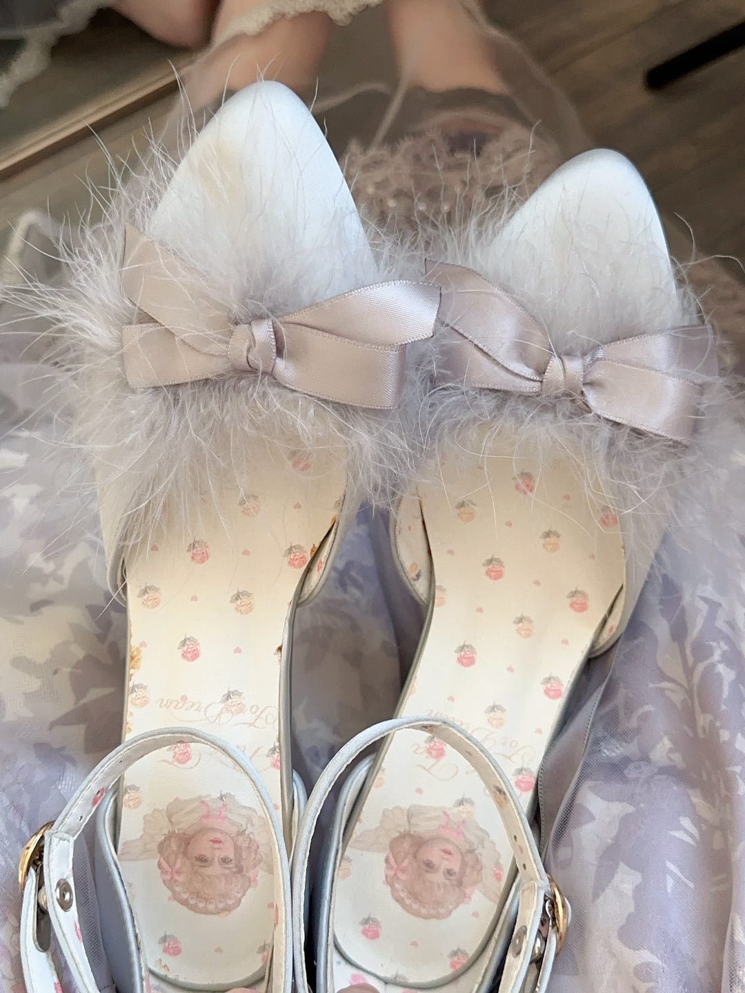 Pure Tea For Dream~Swan Lake~Sweet Lolita Shoes Satin Lolita Hight Heels 42090:726073