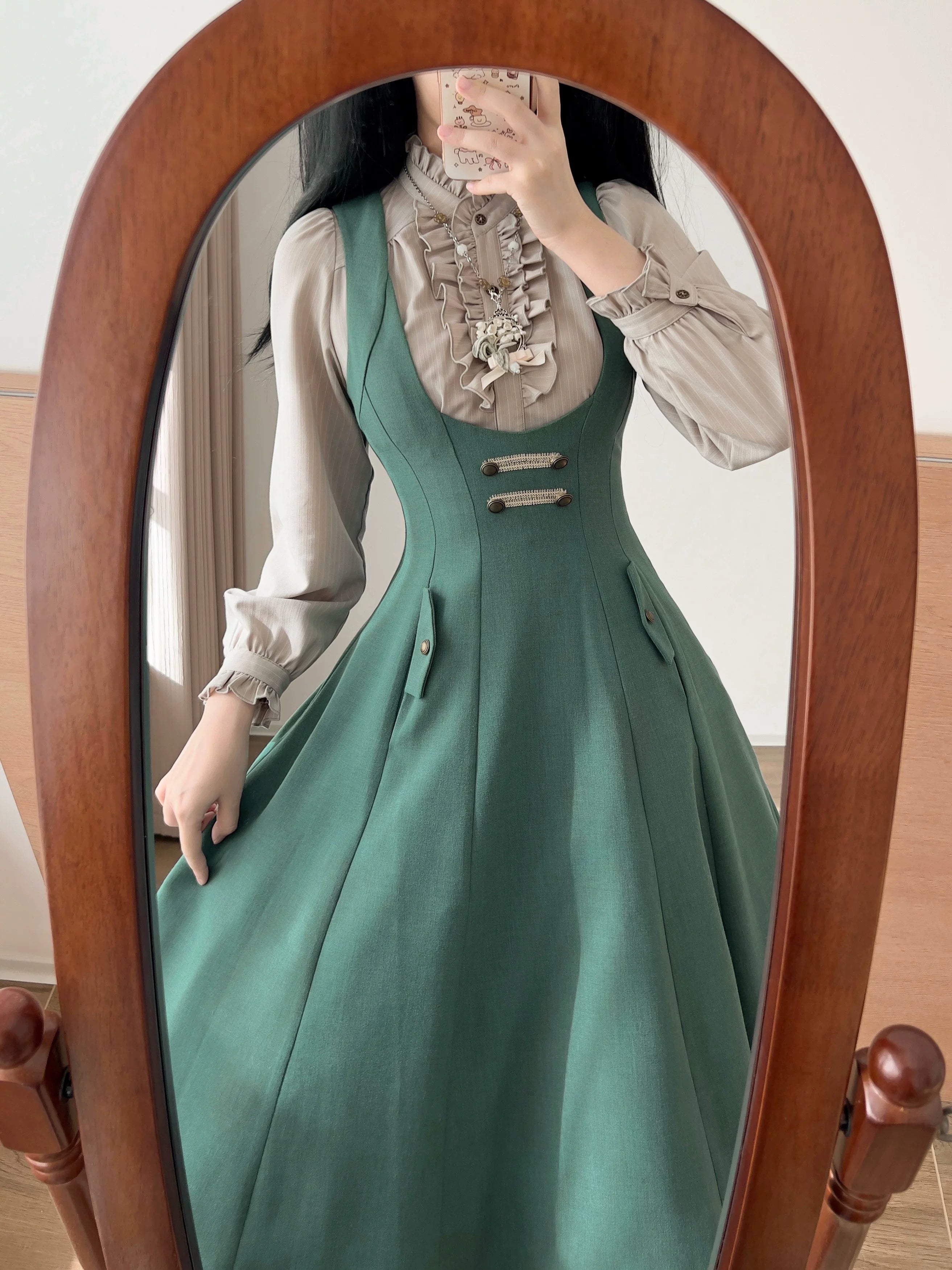 Forest Corridor - Classic Lolita Bust Supporting JSK, Waisted Shirt