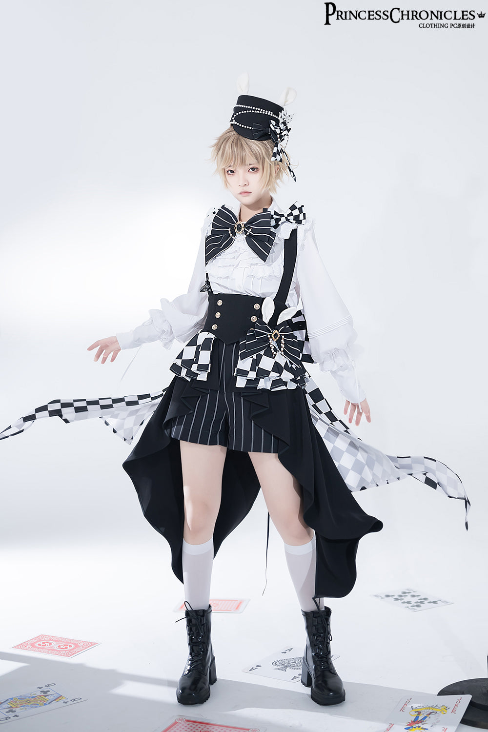 (Buyforme)Princess Chronicles~Rabbit Theater Chessboard Lolita Prince Set   