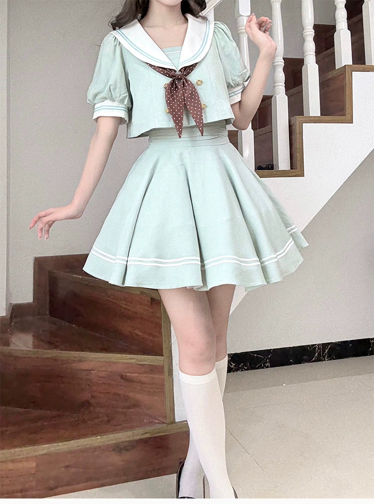 Beleganty - Sea and Wind Separate SP3.0 - Sailor Lolita Puffy Sleeve Blouse 43389:775285