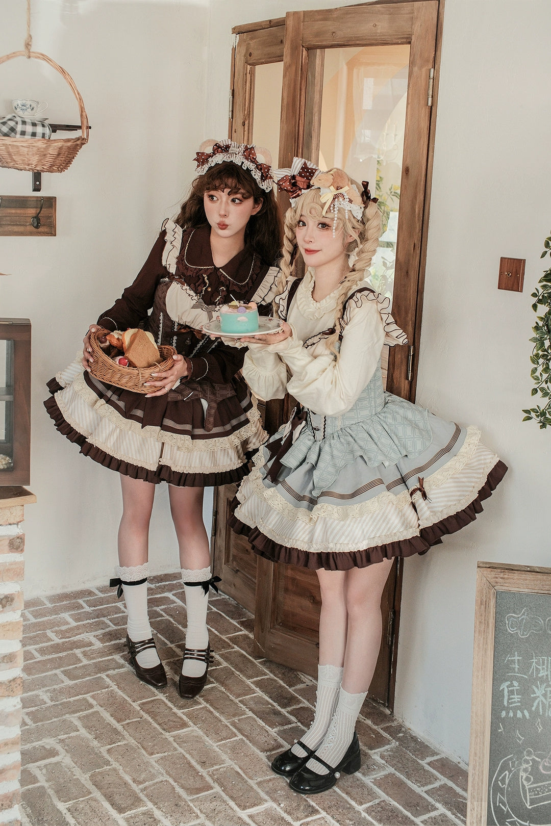 Hawthorn Berries~Thin Choco~Sweet Lolita Petite JSK Dress Puffy Mini SKirt KC