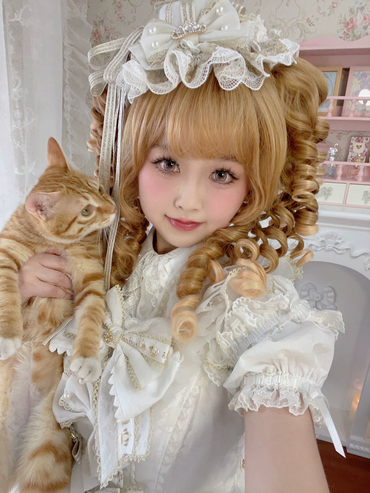 Cheese Cat~Sweet Lolita Cake Top Hat Handmade Lolita Accessory   