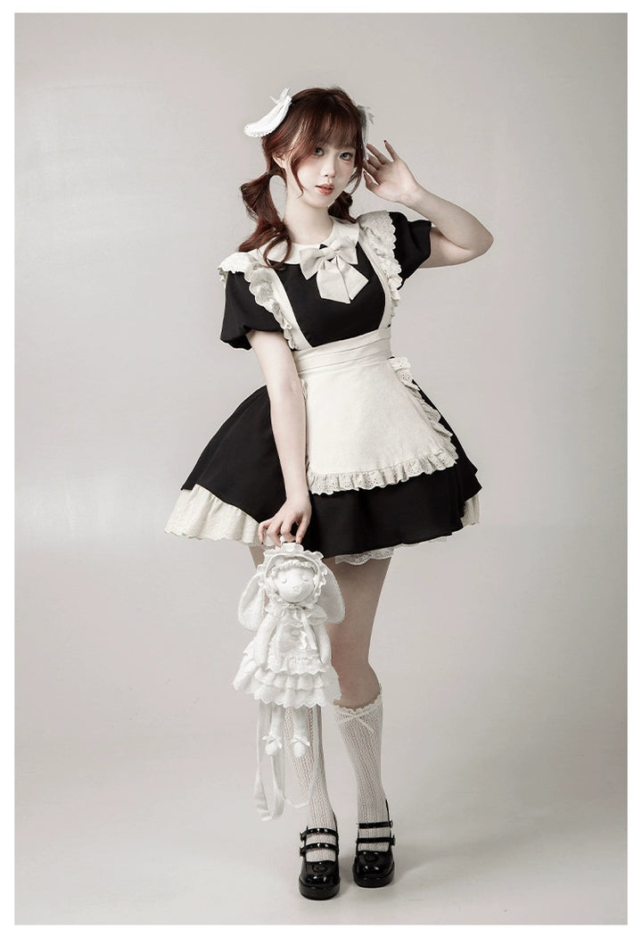 With PUJI~Puppet Box~Kawaii Lolita Bag Lamb Kitten Detachable Bag Dress Hat