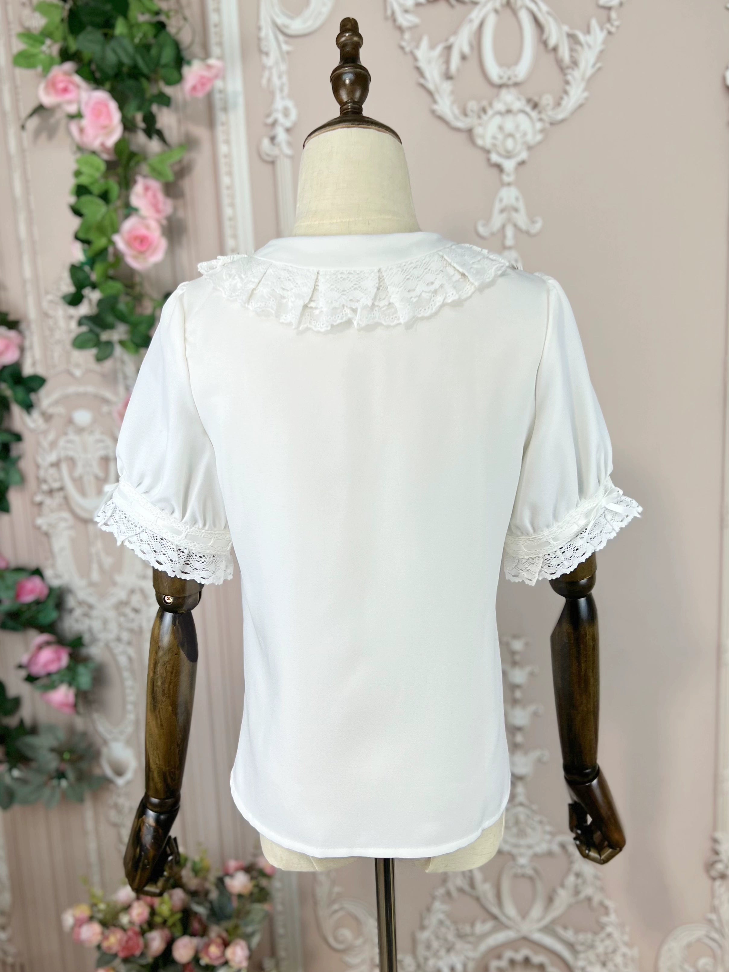 DMFS - Sweet Lolita Shirt Vintage Doll Collar Summer Top