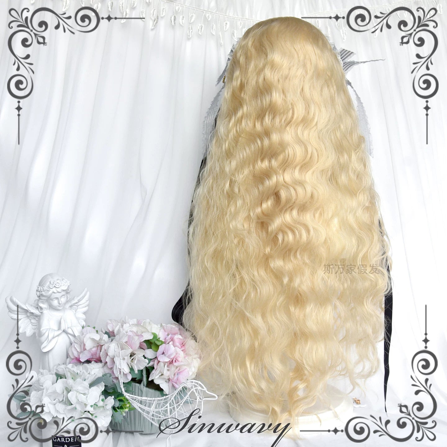 Doll-like Lolita Long Curly Wig, Comic Sideburns