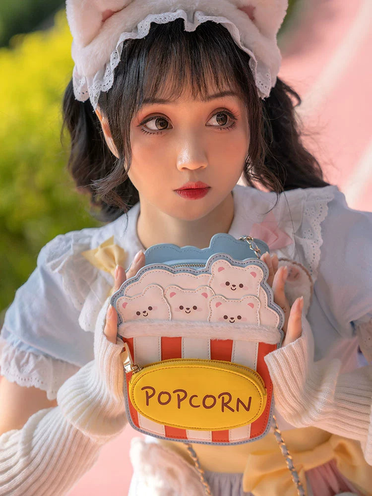 Banana&Guava~Sweet Lolita Bag Popcorn Shape Lolita Crossbody Bag