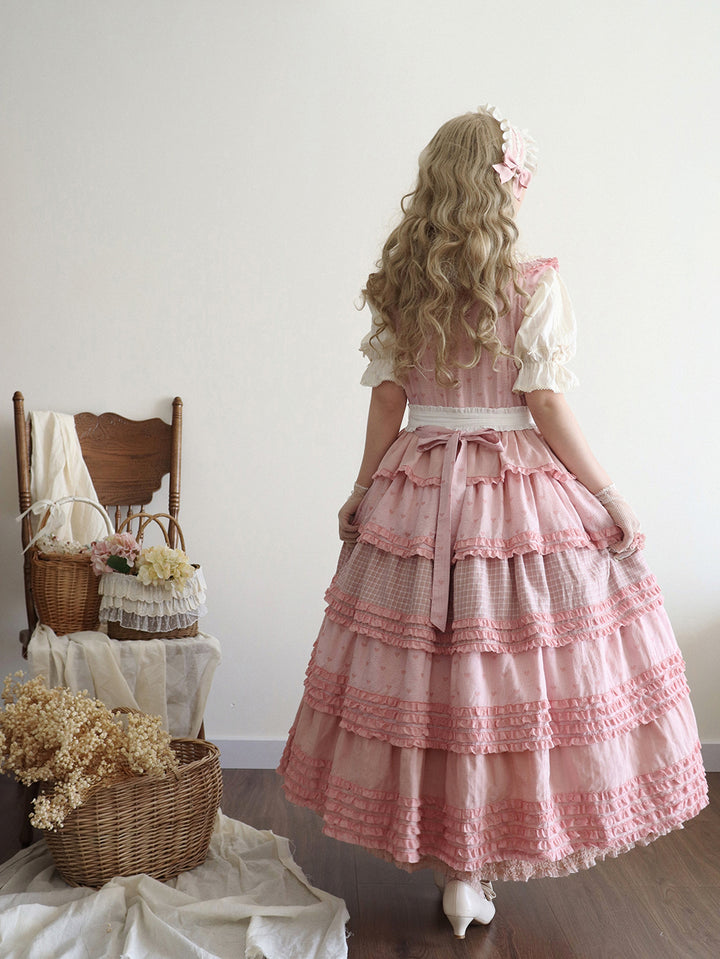 Miss Point~Garden Sunflower~Country Lolita JSK Five-Tiered Open Front Dress 42509:742526