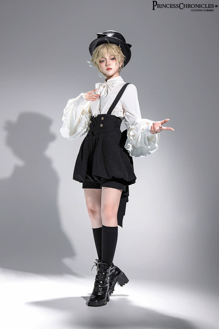 Princess Chronicles~Doll~Black Ouji Lolita Hat Retro Prince Bowler Hat   