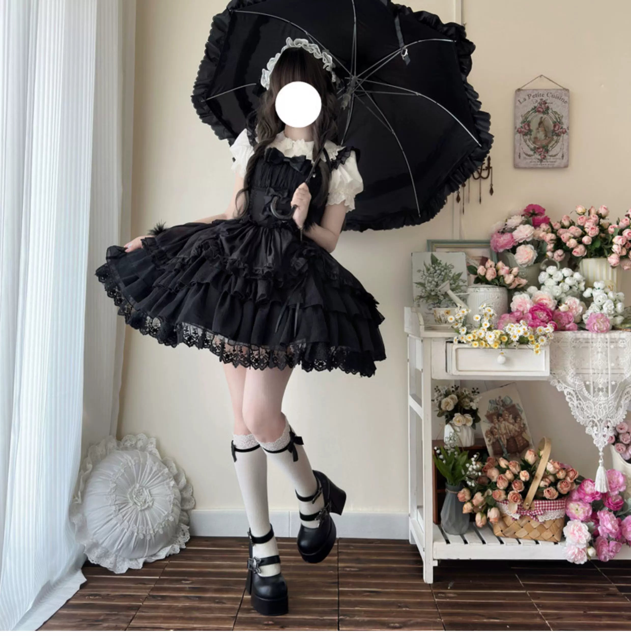 Love of Rebirth - Sweet Lolita JSK Dress, Tiered Hem 44864:826798