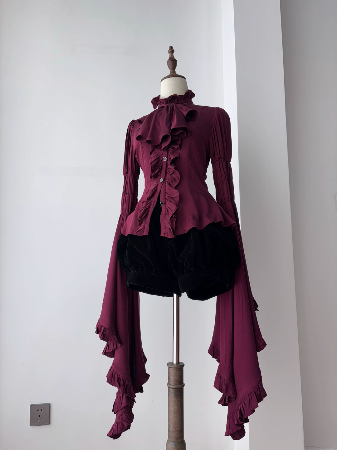 FlowerFairyDaily~Twilight Blessing~Gothic Lolita Blouse with Oversized Princess Sleeves