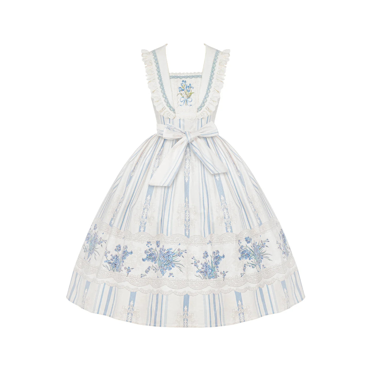 Iris - Classic Lolita JSK Dress Set, Iris Print and Embroidery 45997:871511