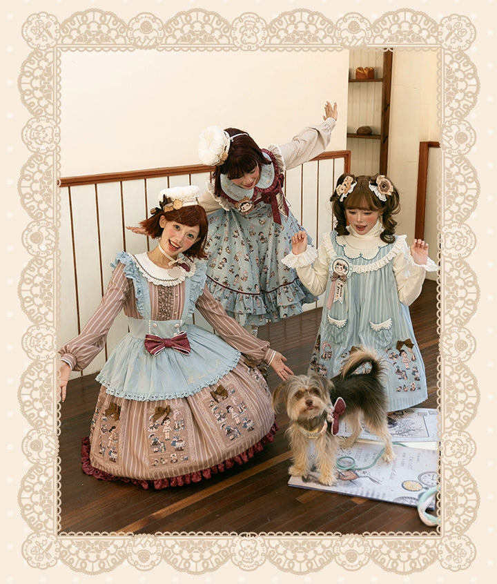 Summer Fairy~IP Collab Kawaii Lolita OP Dress Printed Pattern JSK 40554:667478