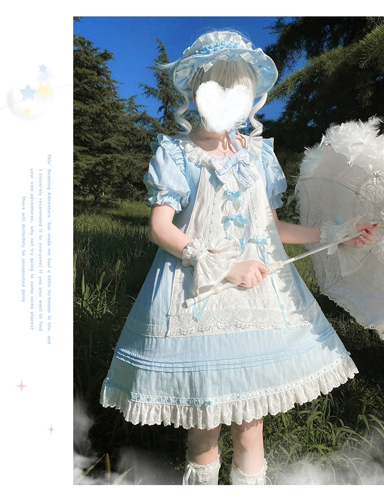 Spireme Cat~Roaming Adventure~Sweet Lolita OP Dress Cute BNT Cuffs   