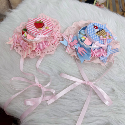 Chestnut Lolita~Sweet Lolita Candy Box Hat Handmade Lolita Top Hat   