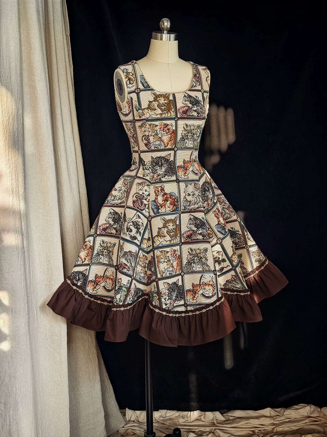 (BFM)Mukumuro~Goblin~Floral Wall Lolita JSK Dress Retro Vest Dress   