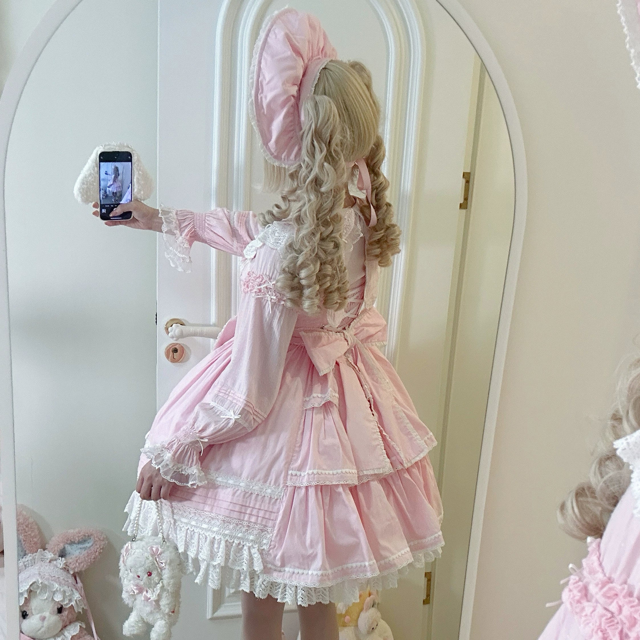 Pure Diary - Sweet Lolita Cotton JSK Dress, Tiered Back Skirt 44760:821153