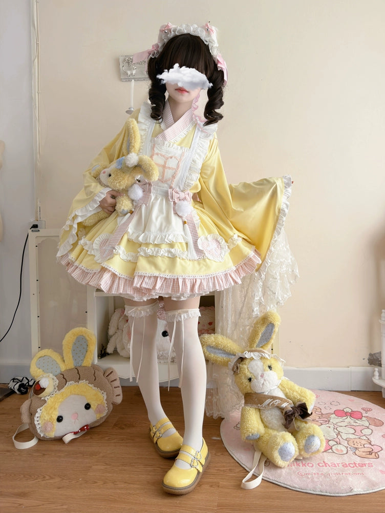 Hanguliang~Sweet Meow Nurse~Maid Lolita Skirt Set Kawaii Lolita Dress   