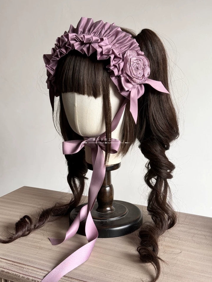 MAID~Elegant Lolita Hairband Bow Multiple Colors BNT