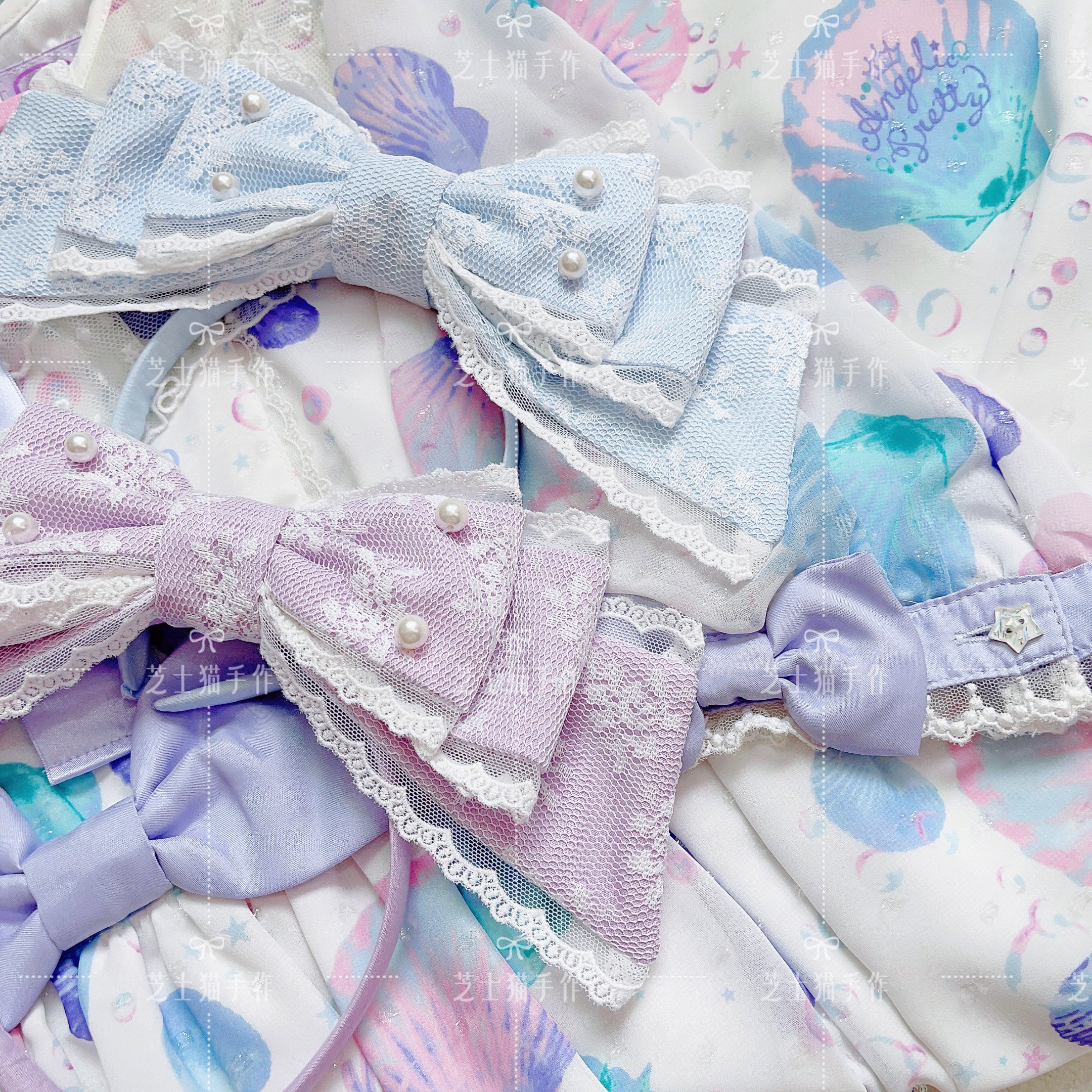 (Buyforme)Cheese Cat~Sweet Lolita KC Lace Butterfly Lolita KC with Pearl 15210:198056