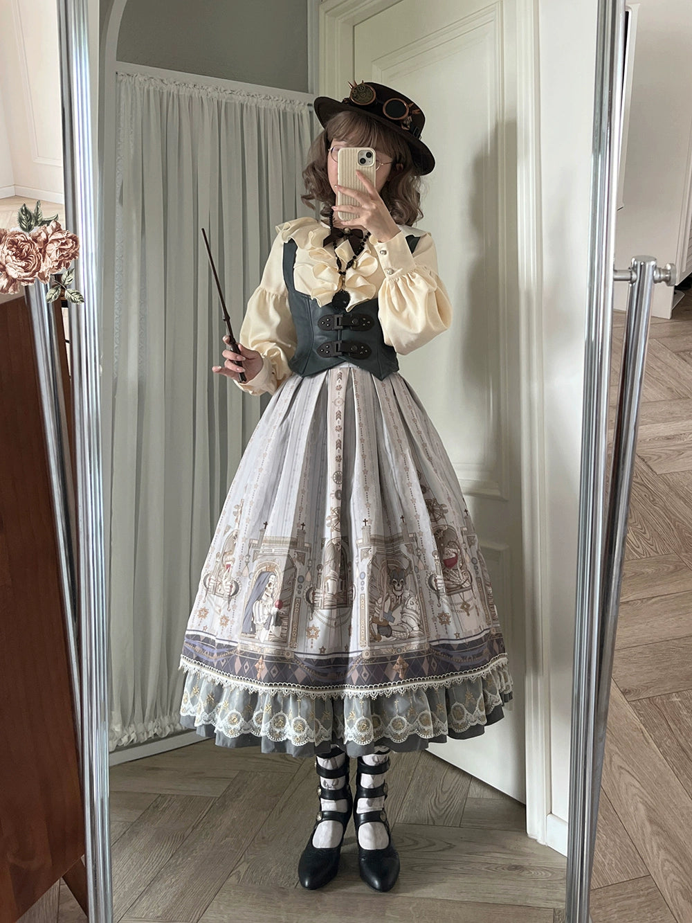 (BFM)Miss Point~Demon Hunter's Diary~Gothic Lolita PU Leather Vest 33588:429850