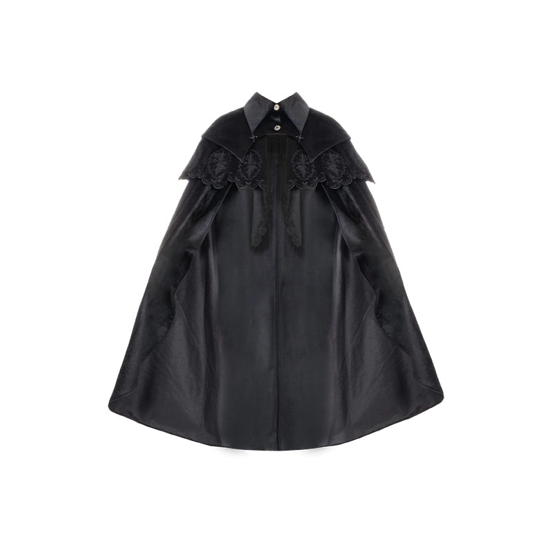 (BFM)With Puji~Gothic Lolita Cape Set~Pilgrim Detachable Cloak (L M S) 33164:409868