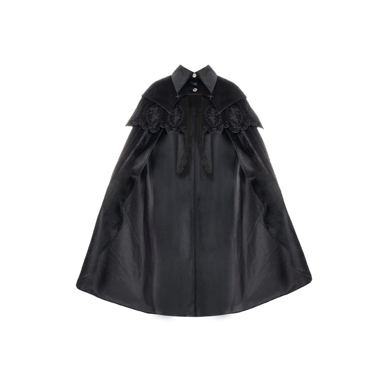 (BFM)With Puji~Gothic Lolita Cape Set~Pilgrim Detachable Cloak S full set (short cape+long cape) 