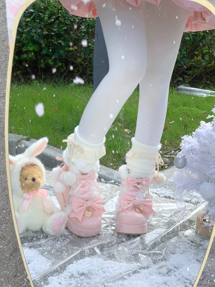 Aimee~Warm~Winter Sweet Lolita Snow Boots Thick Sole Fleece Shoes